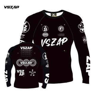 VSZAP巴西柔術MMA速乾運動道服緊身防磨衣長袖運動T恤UFC男女巴柔
