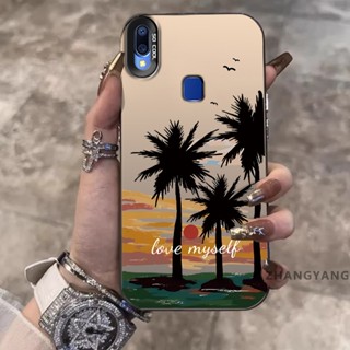Vivo Y91 Y95手機殼矽膠磨砂材質手機殼美學精緻風景新設計圖案TPU軟殼
