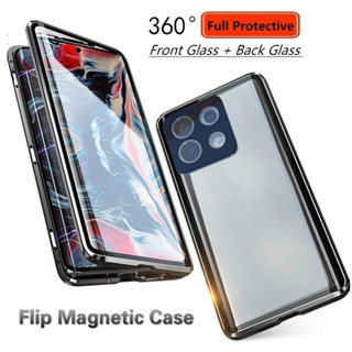 Redmi Note 14 Pro Plus 13 Pro Plus 12 Pro Plus 5G 前+後玻璃翻蓋磁性保