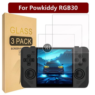 Powkiddy RGB30 遊戲機鋼化膜 4 英寸手持螢幕保護膜 9H 高畫質膜透明鋼化玻璃的螢幕保護膜
