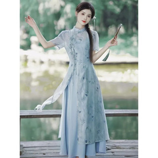 【橙小姐服裝店】中國風旗袍 改良旗袍 S-2XL 中式旗袍 復古 中國風 中國風洋裝 旗袍改良 中國風女裝 大尺碼旗袍