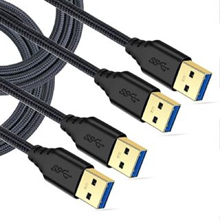 雙頭usb3.0數據線公對公雙公頭連接線2米高速傳輸移動硬碟盒筆電散熱器機頂盒子寫字板攝像頭車用加長