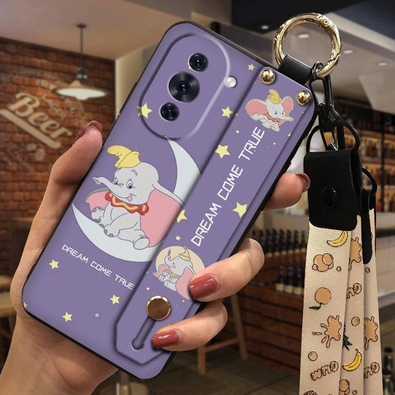 適用於MOTOROLA摩托羅拉 MOTO G34 5G G24 G04 G14 可愛動物圖案軟 TPU 防摔手機殼帶腕