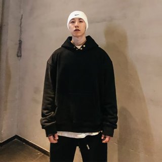 2024年新款休閒連帽大學T男 秋季潮牌寬鬆百搭帽衫外套男m-3xl