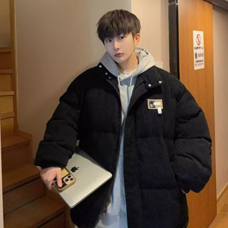 美式冬季燈芯絨棉服男 加厚潮牌法式棉衣男 高階感寬鬆休閒棉襖外套男m-2xl