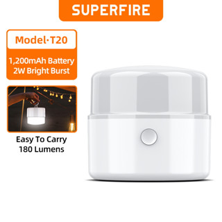 SUPERFIRE神火T20地攤燈夜市燈掛燈充電應急燈家用照明超亮擺攤營地燈燈泡LED戶外帳篷露營燈強光