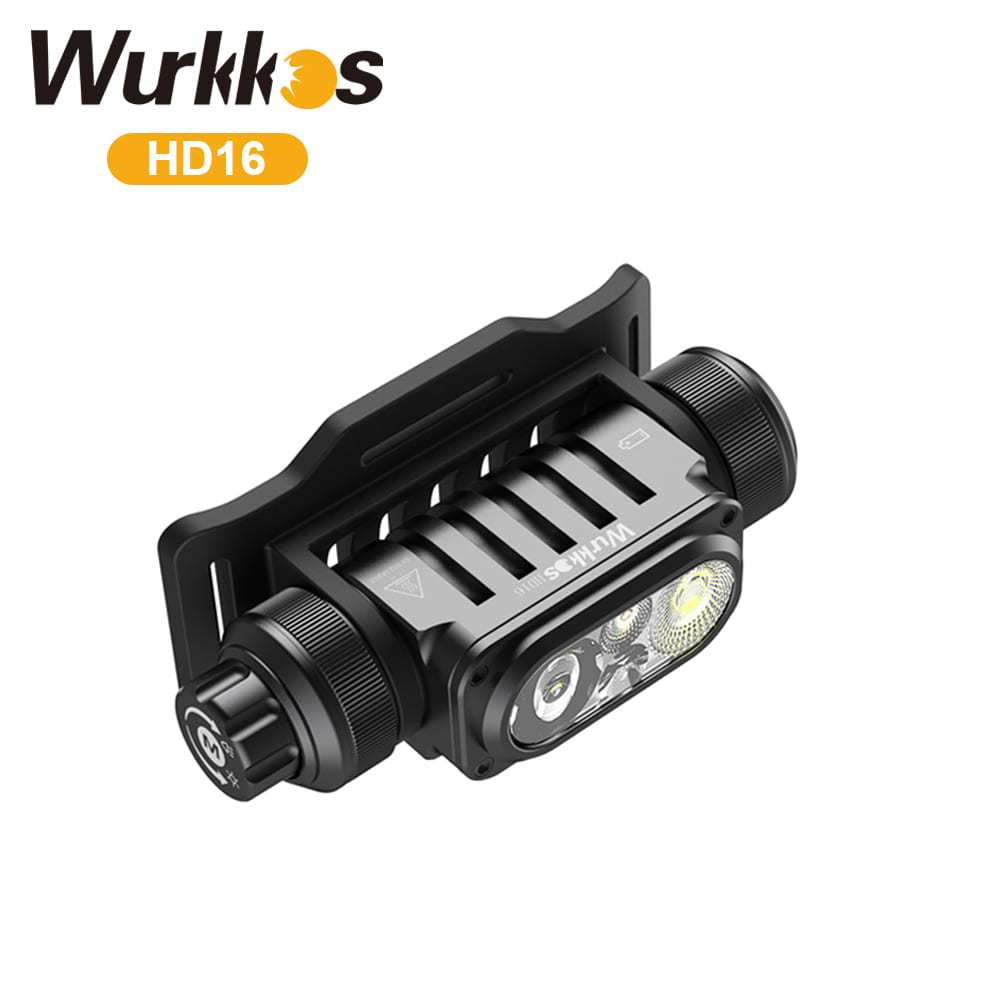 Wurkkos HD16射燈泛光燈紅光2500lm Type-C可充電18650智能光感大燈