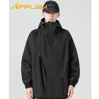 ✦AFFLIGA✦秋季連帽男女同款衝鋒衣 新款簡約寬鬆男士夾克 多色潮流防風防水外套男