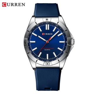全新 CURREN 男士手錶原裝正品夜光指標矽膠錶帶時尚簡約休閒商務運動石英防水 8449 X