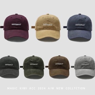 MAGIC KIWI/2024新款字母刺繡棒球帽男女寬帽簷大臉顯臉小軟頂鴨舌帽子情侶帽子 學生帽 老帽 刺繡鴨舌帽