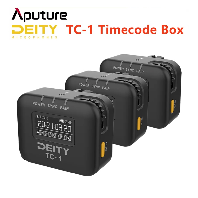 Aputure Deity TC-1 無線時間碼盒迷你便攜式全向麥克風,用於採訪紀錄片拍攝
