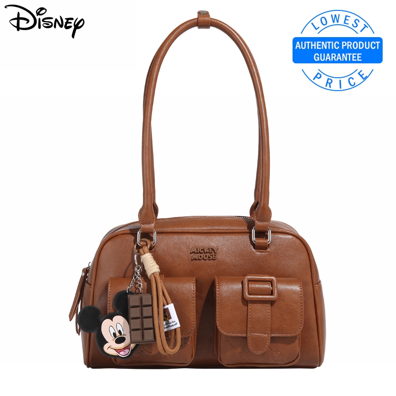 迪士尼正品 米奇系列 復古尚風尚包 經典米老鼠斜背包 多功能斜背包 大容量女士斜背包