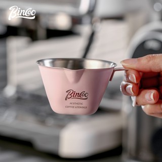 Bincoo Coffee 濃縮咖啡杯提取杯量杯不銹鋼咖啡盎司杯 100ml 牛奶杯帶刻度