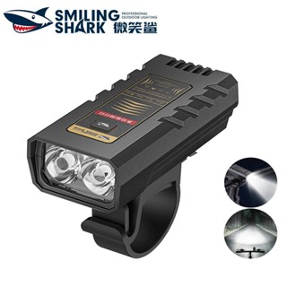 微笑鯊正品 QXD430 LED自行車燈 高亮腳踏車燈 4檔 USB便攜充電 長續航 帶可調整彈力卡帶 防水戶外夜騎燈