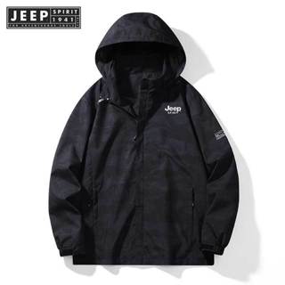 Jeep SPIRIT 1941 ESTD充電外套秋冬新款戶外春秋可拆卸帽子防水防風透氣