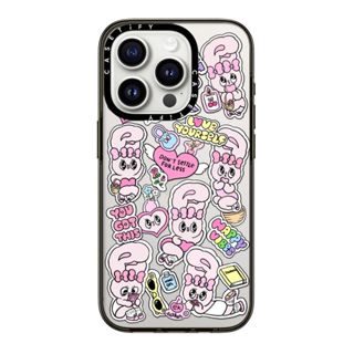 CASETiFY 保護殼 iPhone 15 Pro/15 Pro Max 艾絲樂粉紅兔 You Got This by Esther Kim
