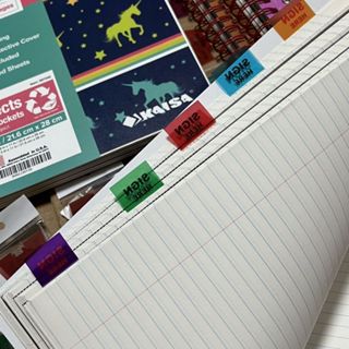OHAYA | 250張 美式索引貼 五色pet 抽取式透明 復古標籤貼 書籤貼 彩色防水