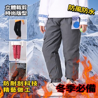 兒童雪地褲 兒童冬褲羽絨褲 兒童長褲 男童羽絨褲 女童保暖褲 戶外羽絨滑雪褲 兒童保暖加厚長褲 時尚長褲防風防水滑雪褲