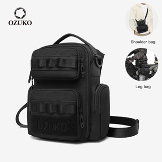Ozuko 摩托車騎行腿包多功能腰包防水男士斜挎包