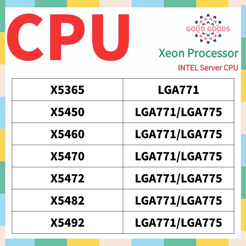 X5365 X5450 X5460 X5470 X5472 X5482 X5492英特爾至強處理器服務器CPU插座LGA