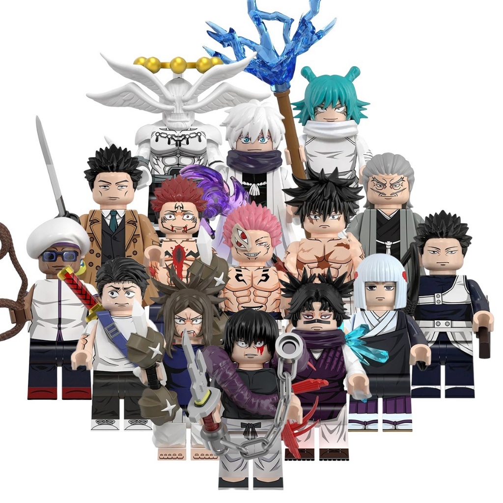 咒術回戰公仔 咒術回戰積木 伏黑甚爾 魔虛羅 米格爾 脹相 兩面宿儺 五條悟日下部篤也 裡梅 拼裝人偶 組裝模型