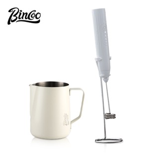BINCOO 打奶泡器 家用迷妳電動奶泡機 充電小型牛奶攪拌器 手持打發器