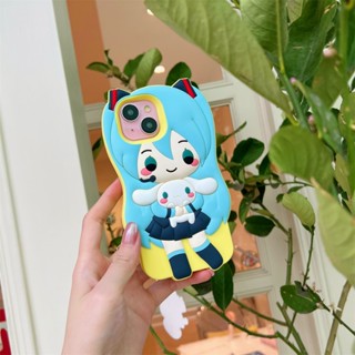 矽膠軟殼初音 IPhone 手機殼適用於 IPhone 16 ProMax 15 ProMax 13 12 11 14