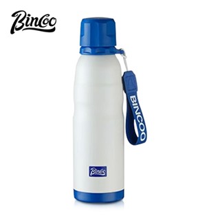 BINCOO 咖啡杯 316不銹鋼吸管喝水杯子 戶外露營高級便攜咖啡保溫杯 600ML