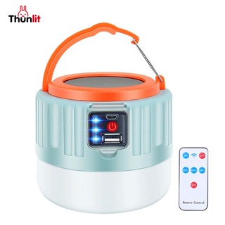 Thunlit 太陽能野營燈 20W 超亮 USB 可充電戶外防水太陽能燈泡便攜式 LED 太陽能野營燈