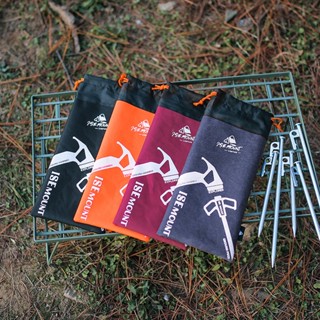 Camping＆Hiking 戶外30cm地釘收納袋錘子收納包配件雜物袋牛津布布袋風繩釦束口袋