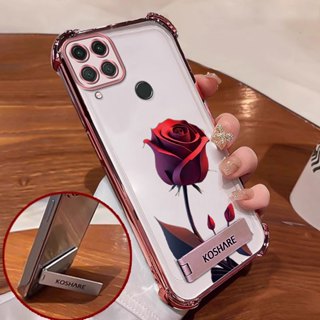 Realme C25S 手機殼軟殼矽膠防震保護套新設計帶支架 SJCBMGH01