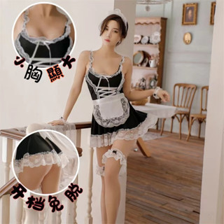 ▲Resistu 高階情趣內衣女 大尺碼 制服誘惑 套裝 透明蕾絲 女傭裝 女僕裝 連體裙 小胸顯大 cos扮演現貨