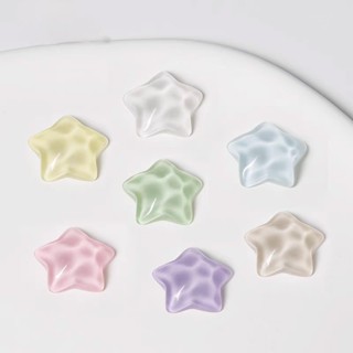 透明水波紋星星鞋飾 Jibz Cro 可愛樹脂配件 DIY手機殼手工兒童髮夾材料鞋花