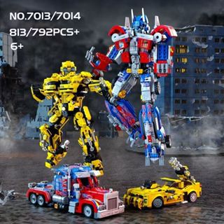 1000PCS 樂高 變形機器人 變形機甲 擎天柱 大黃蜂 兒童 益智 DIY 積木拼裝玩具 男孩生日禮物