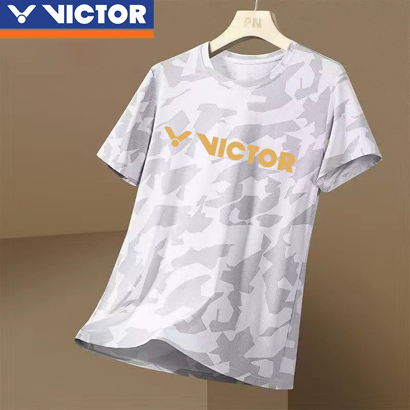 維克多羽毛球服2024新款羽毛球服短袖球衣yy男女裝速乾運動上衣兒童上衣團隊團圓服
