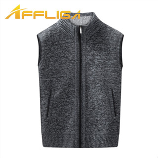 ✦AFFLIGA✦秋冬季韓版簡約毛衣馬甲男 素色百搭男款無袖針織衫 保暖休閒內搭男士無袖拉鍊小外套