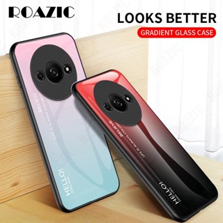 Redmi A3/Redmi A3x 漸變彩色鋼化玻璃硬背軟邊手機殼 SLS01 手機殼