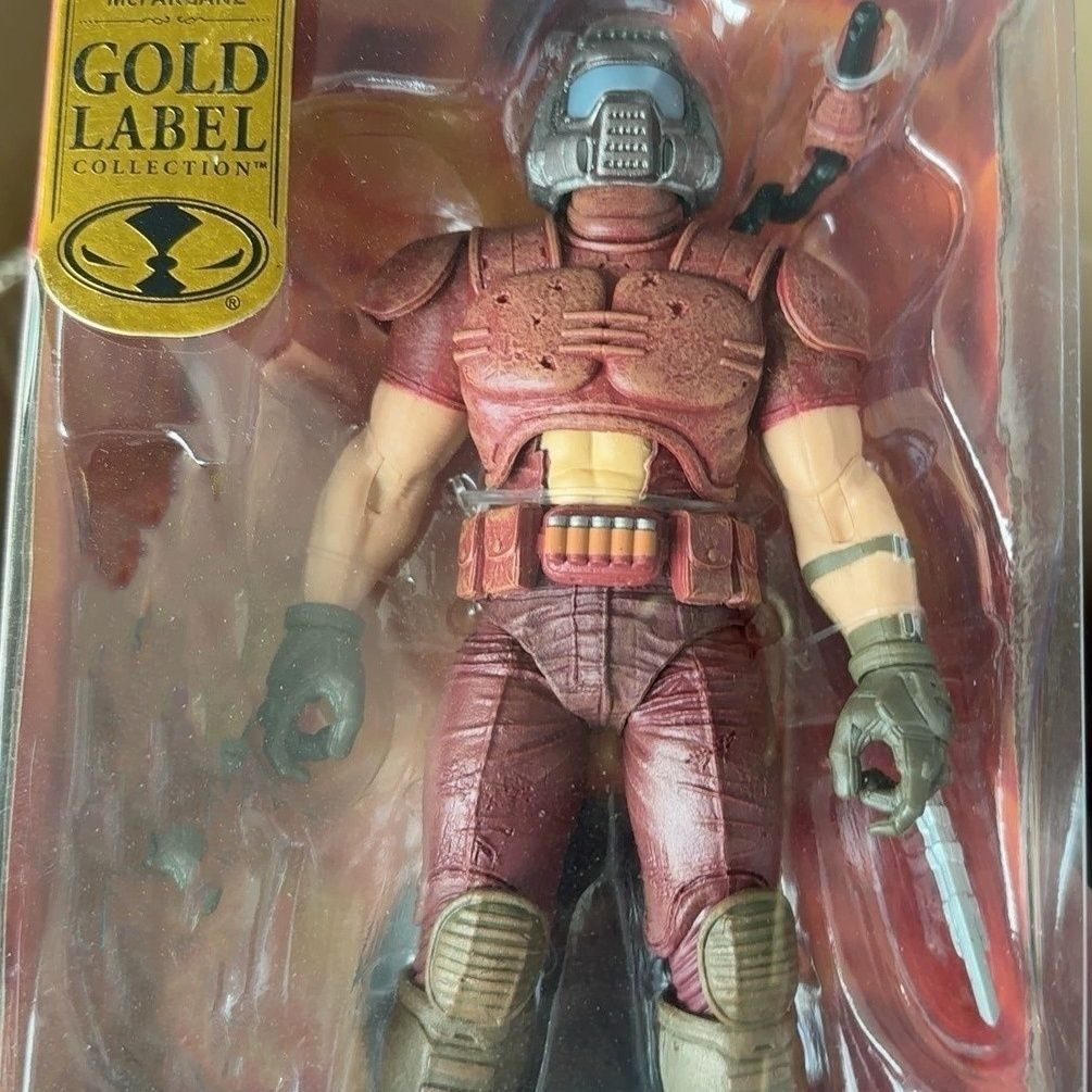 McFarlane Doom Slayer 第一版 Doom Slayer 變體紅色可動人偶