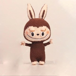 MZB 1件成品 DIY手工鉤織玩偶 潮玩公仔 泡泡瑪特 Labubu 純手工編織可做包包吊飾 贈送鑰匙圈