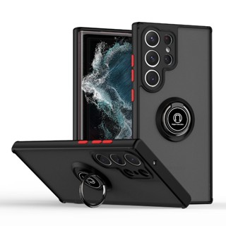 SAMSUNG三星 S24 Plus S25 Ultra S23 FE A36 A56 手機殼磨砂防摔保護套帶指環支架