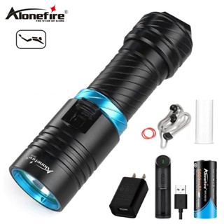 AloneFire DV30 潛水手電筒水下夜潛專用燈防水燈趕海抓魚燈LED手電筒下海多功能探照燈深潛100米