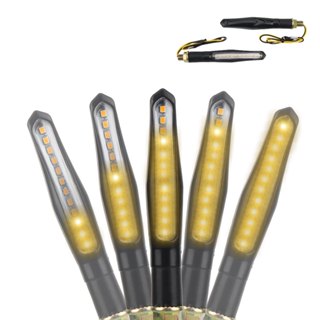 2 件裝通用 LED 摩托車轉向訊號燈 12v IP68 防水琥珀色閃光燈指示燈閃爍器尾燈燈配件