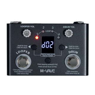 M-vave 吉他效果器踏板鼓 Looper 效果器 30 鼓 11 分鐘 Looper 錄音時間高精度調諧器 LOST