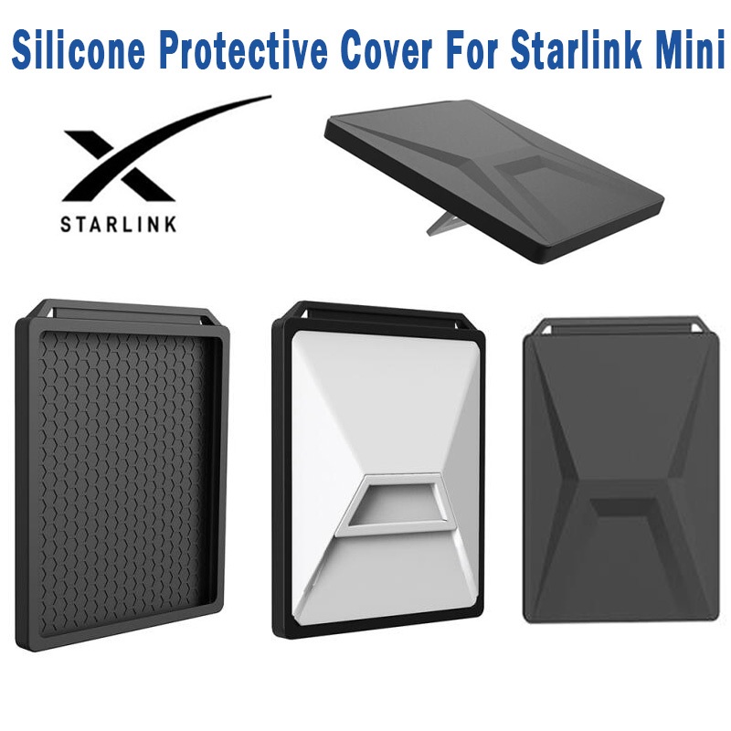 Starlink Mini 矽膠保護套 Starlink 迷你 Dish天線保護套 防摔防水防刮便攜外殼 適用於星鏈迷你