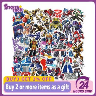 TRANSFORMERS 50 件裝變形金剛擎天柱威震天大黃蜂動漫貼紙筆記本電腦手機 DIY 貼紙玩具