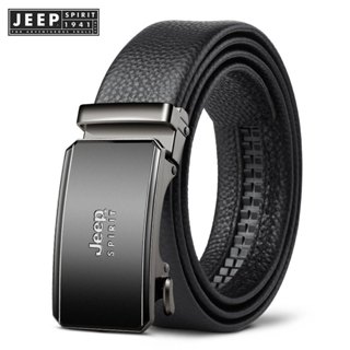 Jeep SPIRIT 1941 ESTD 正品新款男士自動扣時尚休閒頂層皮帶