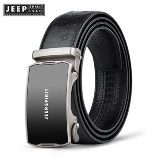 Jeep SPIRIT 1941 ESTD 男士正品牛皮多功能自動扣皮帶