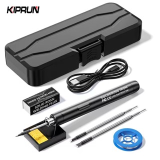 Kiprun 電烙鐵,800mAh 數字電烙鐵套件,300-400°C 溫度可調,無線智慧焊接焊接工具,usb 可充電