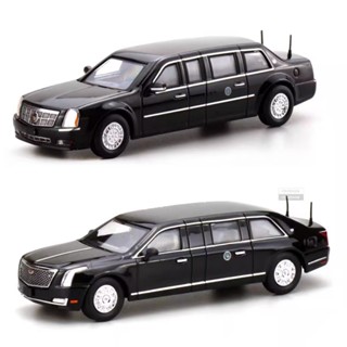 596 1:64凱迪拉克美國總統車野獸CADILLAC加長車合金車模擺件收藏