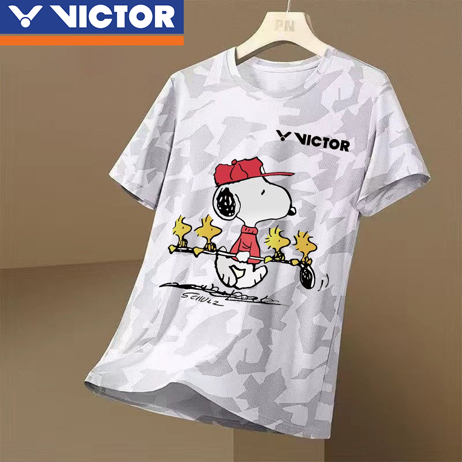 維克多襯衫男女羽毛球衫合身款式羽毛球服短袖上衣 104789